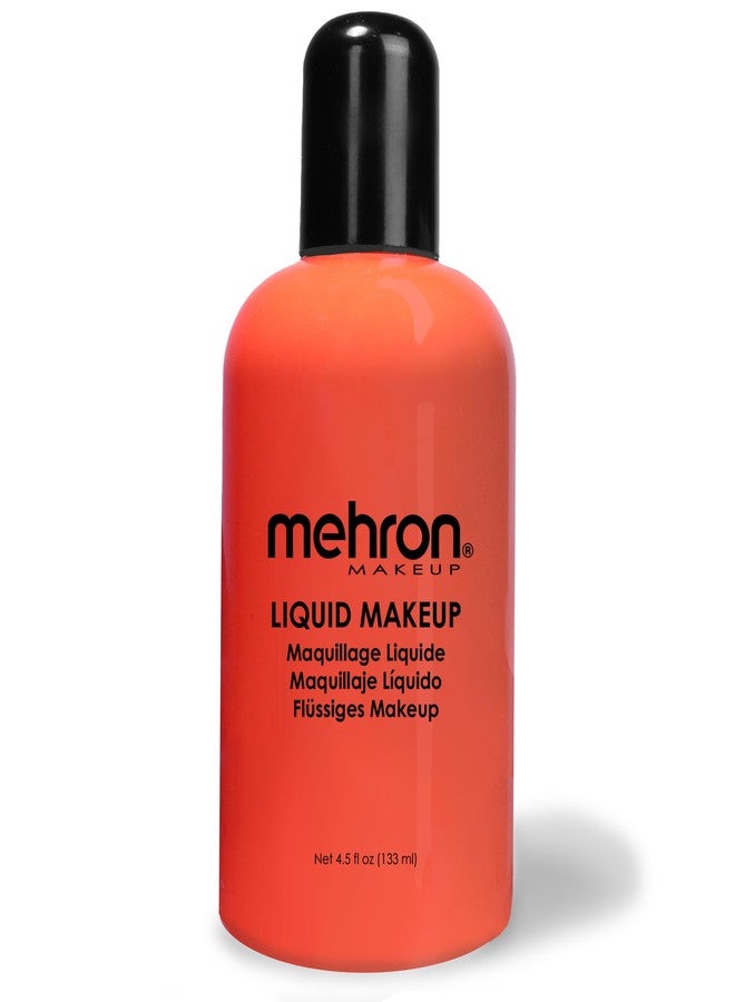 Mehron Makeup Liquid Makeup | Face Paint and Body Paint Perfect for Halloween, Cosplay I Air Brush Compatible 4.5 oz (133 ml) (Glow Orange) - Image 1