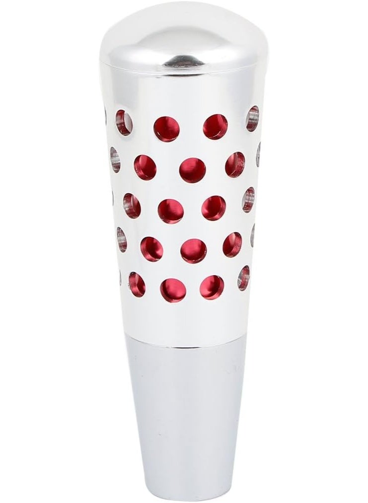 Concave Circle Manual Shift Knob Red Silver Tone made of aluminium alloy - Image 3