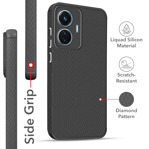 Jkobi Back Cover Case for Vivo T1 44W (Liquid Silicone | Side Grip | Camera Protection) - Image 2