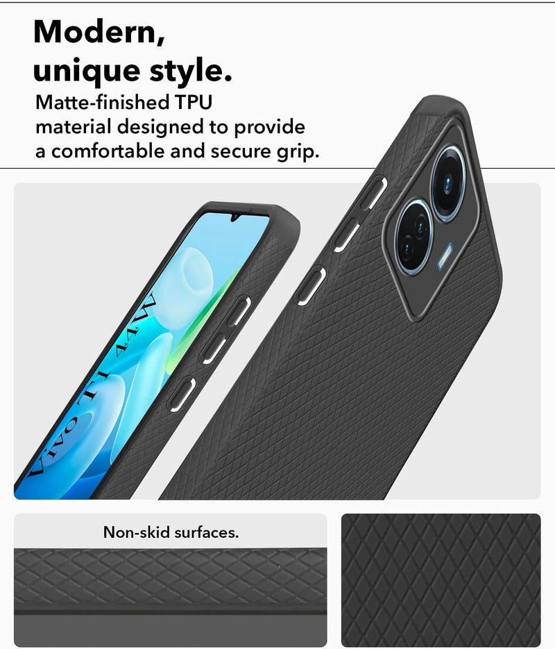 Jkobi Back Cover Case for Vivo T1 44W (Liquid Silicone | Side Grip | Camera Protection) - Image 3