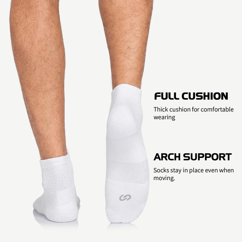Lapulas 6 Pack Men's Ankle Socks Cotton Cushioned Athletic Running Socks for Women - Image 4