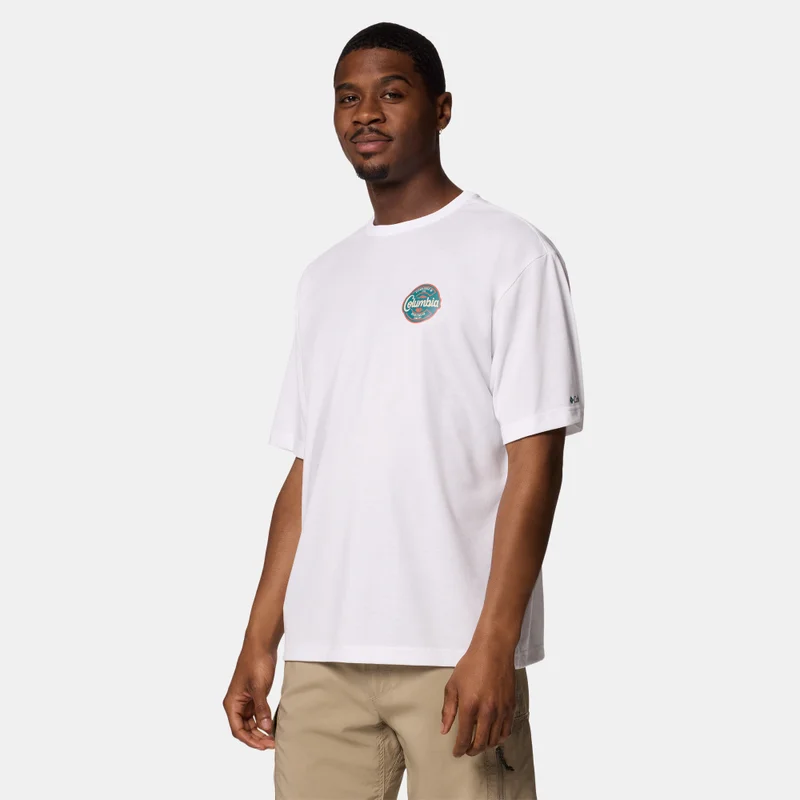 Columbia White Men's Cedar Trail Graphic T-Shirt for Men | Best Price UAE