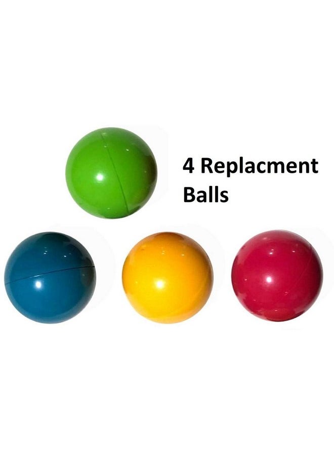 PLAYKIDIZ Playkidiz Super Durable Replacement Balls for Pound a Ball, Assortment of 4 Different Colored 1.75" Diameter Plastic Balls That Fit Most Pound a Ball Toys.  - Image 2