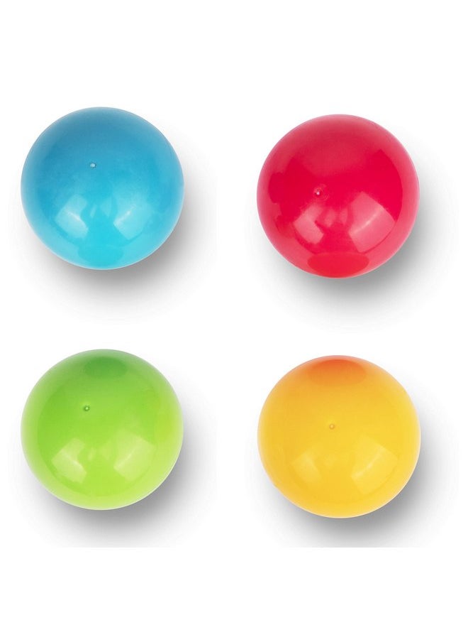 PLAYKIDIZ Playkidiz Super Durable Replacement Balls for Pound a Ball, Assortment of 4 Different Colored 1.75" Diameter Plastic Balls That Fit Most Pound a Ball Toys.  - Image 1