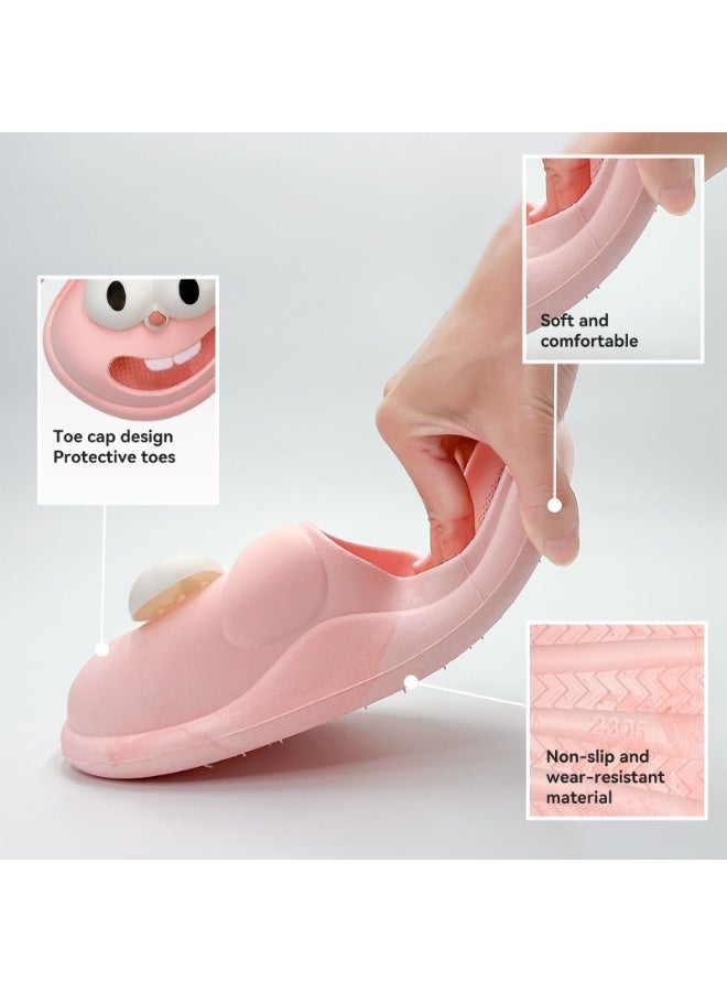 Lightweight ladies' slippers, made of PVC, soft and comfortable, pink - Image 4