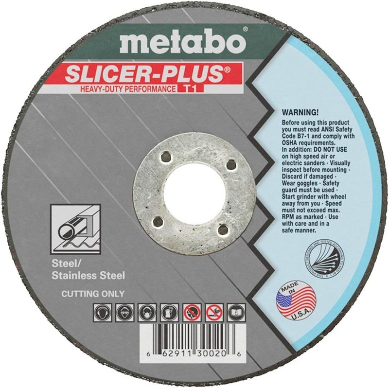 Metabo ميتابو 412 بوصة قاطع بلس عجلة نوع 27 45 × 0045 × 78 A60TX زركونيا ألومينا أداء فائق أداء محسّن في الفولاذ والفولاذ المقاوم للصدأ 655351000 - Image 1