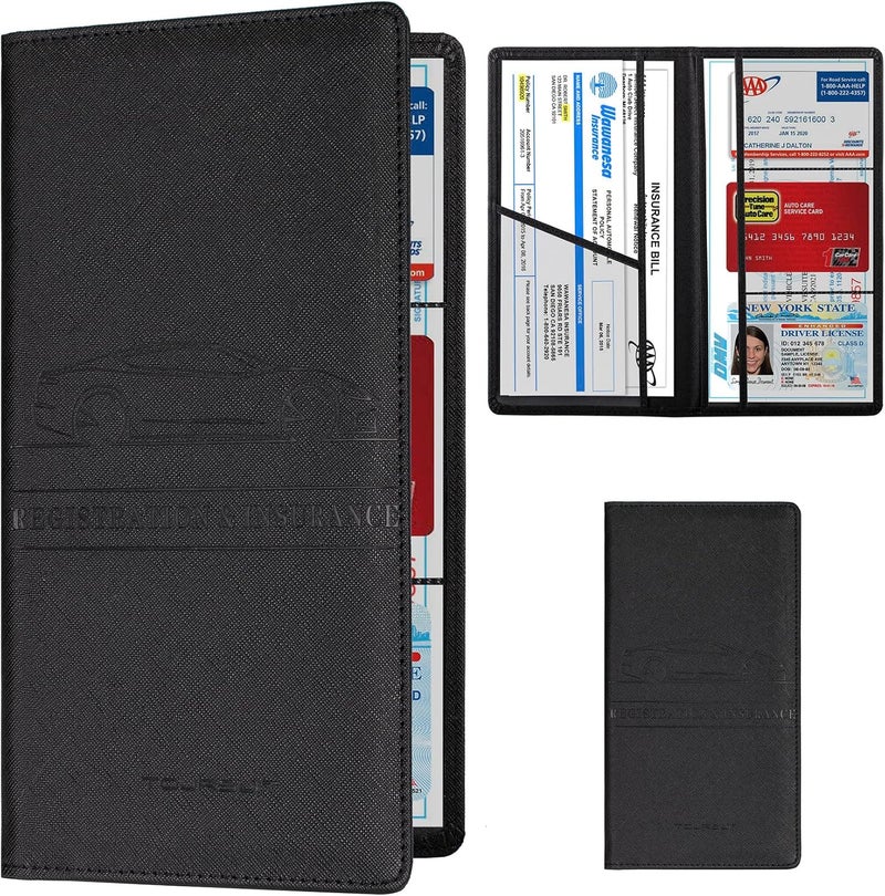 TOURSUIT Car Registration and Insurance Card Holder - Cross Black - Image 1