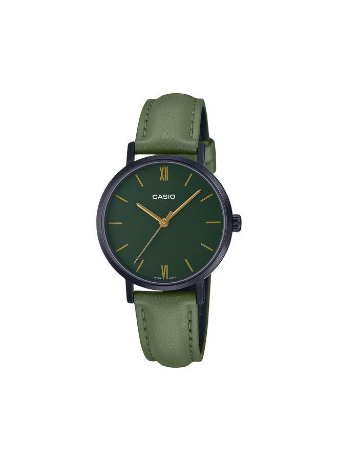 CASIO Leather Analog Wrist Watch LTP-VT02BL-3AUDF - Image 1