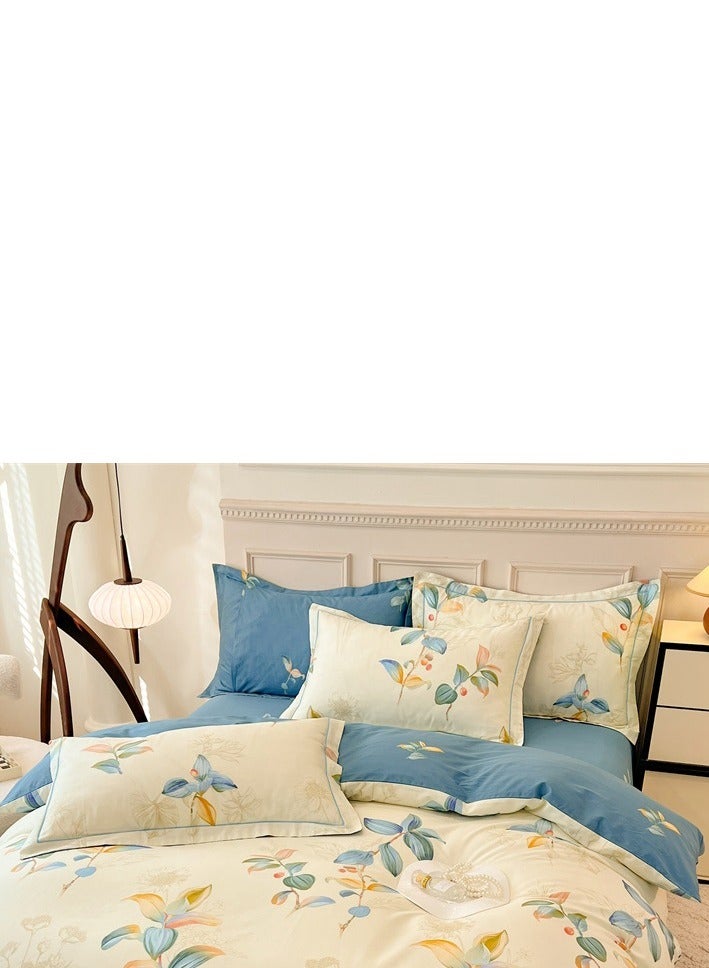 Bed Sheet Style — French High-End 60 Thread Pure Cotton Embroidered Bedding Four Piece Set - Image 3