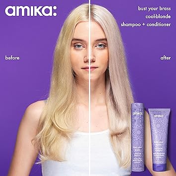 amika Wash by amika Bust Your Brass Cool Blonde Conditioner 250ml - Image 2