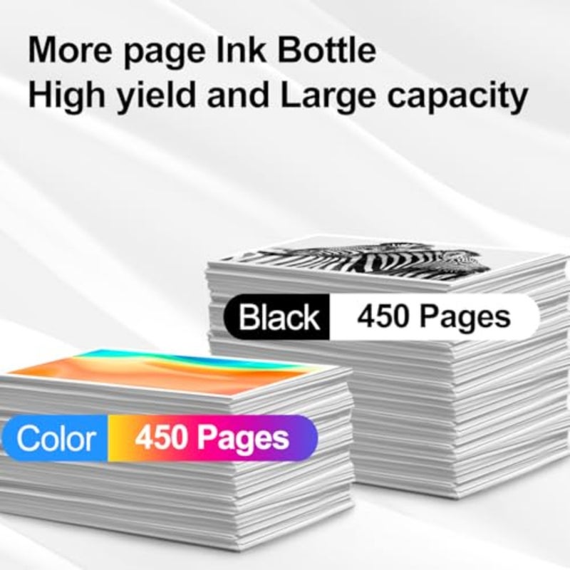Replacement ink cartridge for Canon printers MG2440/MG2545S/MG2940/MX494/TR4540/IP2840: PG-445XL black and CL-446XL tri-color, high-yield, compatible - Image 3