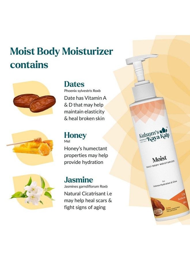 Kulsum's Kaya Kalp Herbals Moist Daily Body Moisturizer For Intense Hydration & Glow (200Ml)  - Image 5