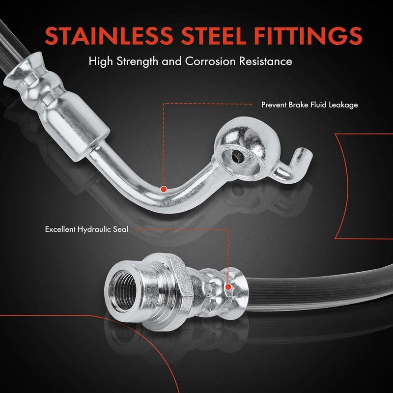 A-Premium Brake Hydraulic Hose for Kia Optima 2011-2016 - Image 4