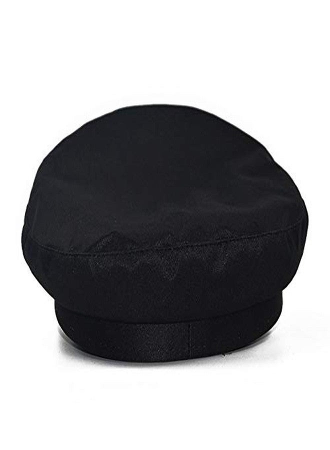 ASTOC Classic Chauffeur Hat for Men Women Unisex Captain Sailor Hat Newsboy Cap Costume Hats (US, Alpha, One Size, Black) - Image 2