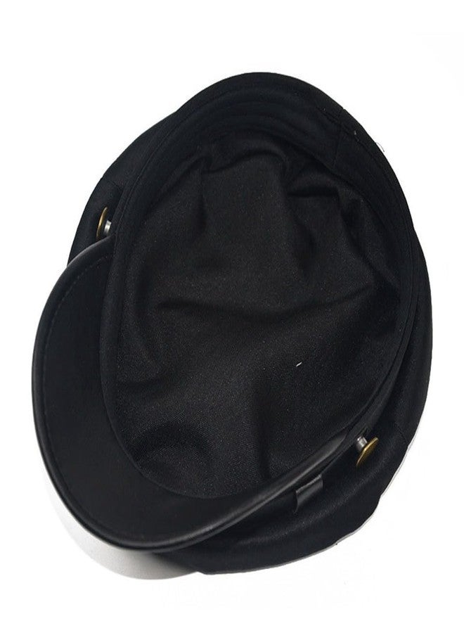ASTOC Classic Chauffeur Hat for Men Women Unisex Captain Sailor Hat Newsboy Cap Costume Hats (US, Alpha, One Size, Black) - Image 4