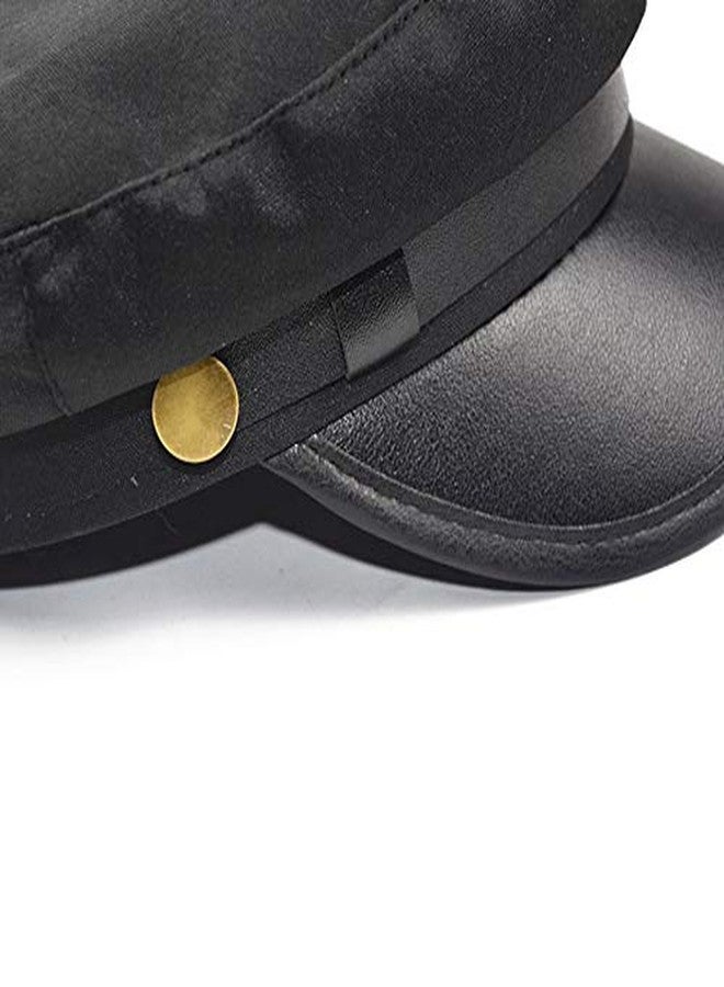ASTOC Classic Chauffeur Hat for Men Women Unisex Captain Sailor Hat Newsboy Cap Costume Hats (US, Alpha, One Size, Black) - Image 5