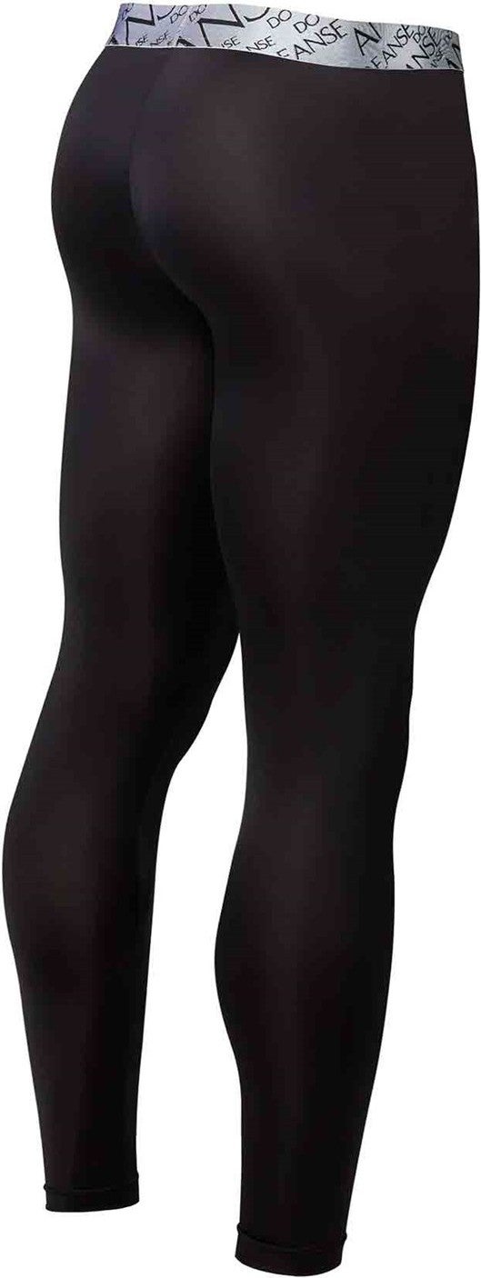 Doreanse Men's Polyamide Black Sports Long Leg Tights 1784  - Image 2