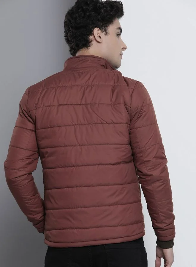 شركة المرآب الهندية Men Slim Fit Solid Puffer Jackets