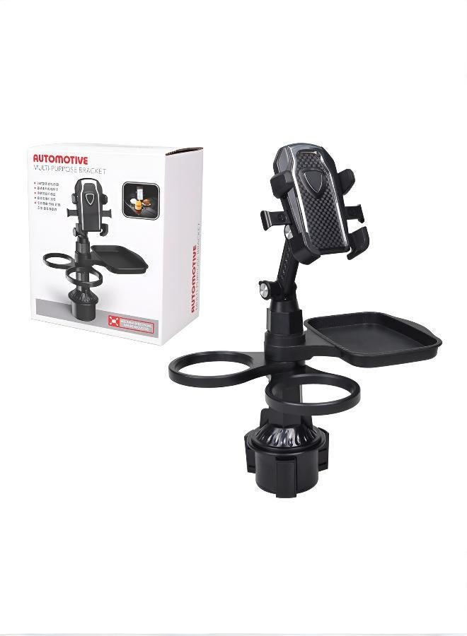 حامل هاتف للسيارة متعدد الاستخدامات (صينية طعام وحامل أكواب 2 في 1) - Image 1