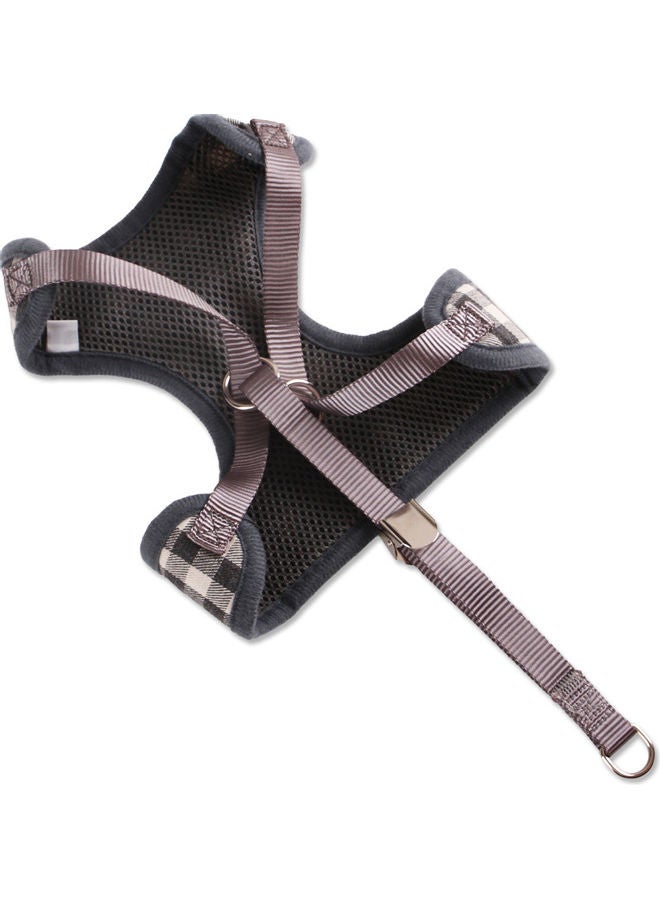 NIBEMINENT Adjustable Chest Strap for Small Dog Grey/White - Image 5