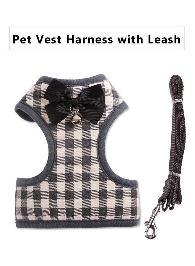 NIBEMINENT Adjustable Chest Strap for Small Dog Grey/White - Image 4