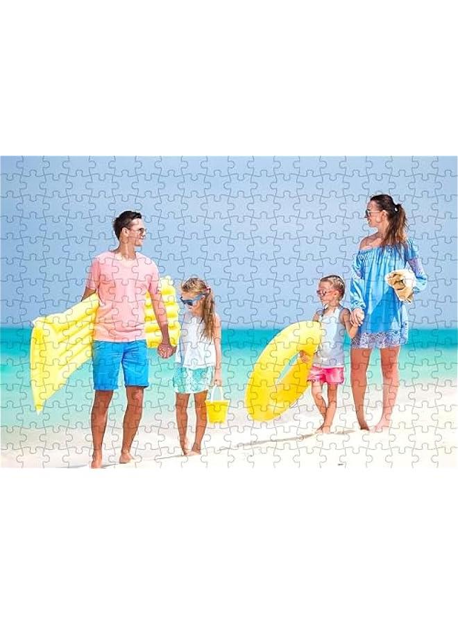 Puzzle, Personalized Puzzles from Photos 35/120/200/300/500/1000 Pieces, ized Wooden Jigsaw Puzzle Gift for Family, Wedding, Birthday,Pet (with Box) (300horizontal) - Image 1