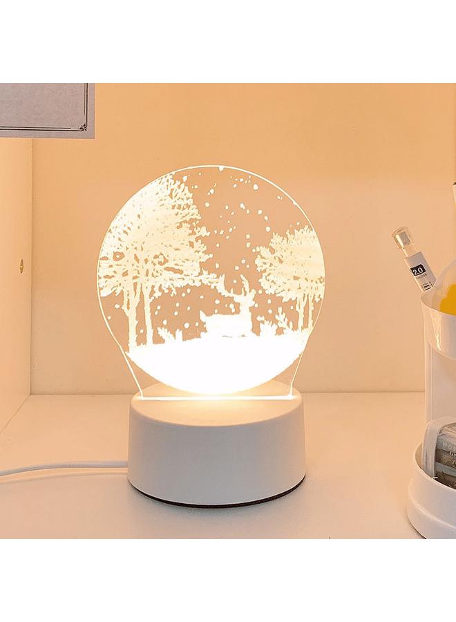 Bluejw Creative Bedroom Bedside 3d Night Light Children's Holiday Student Gift Usb Desk Lamp Logo Gift - Image 1