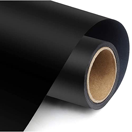 Turner Moore Edition Premium Black Removable Vinyl, 12" x 15 FT Roll Self-Adhesive Black Temporary Vinyl for Walls, Crafts, Indoor Home Décor, Cricut, Silhouette, Repositionable Matte Black Vinyl by Turner Moore Edition - Image 1