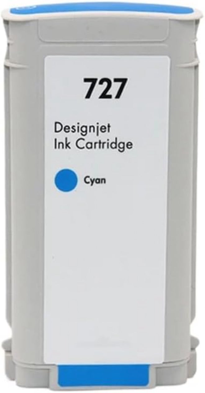 Ink Cartridge 130ML 300ML PBK C M Y GY MBK Compatible with 727 727XL DesignJet T920 T930 T1500 T2500 T1530 T2530(Cyan 130ML)