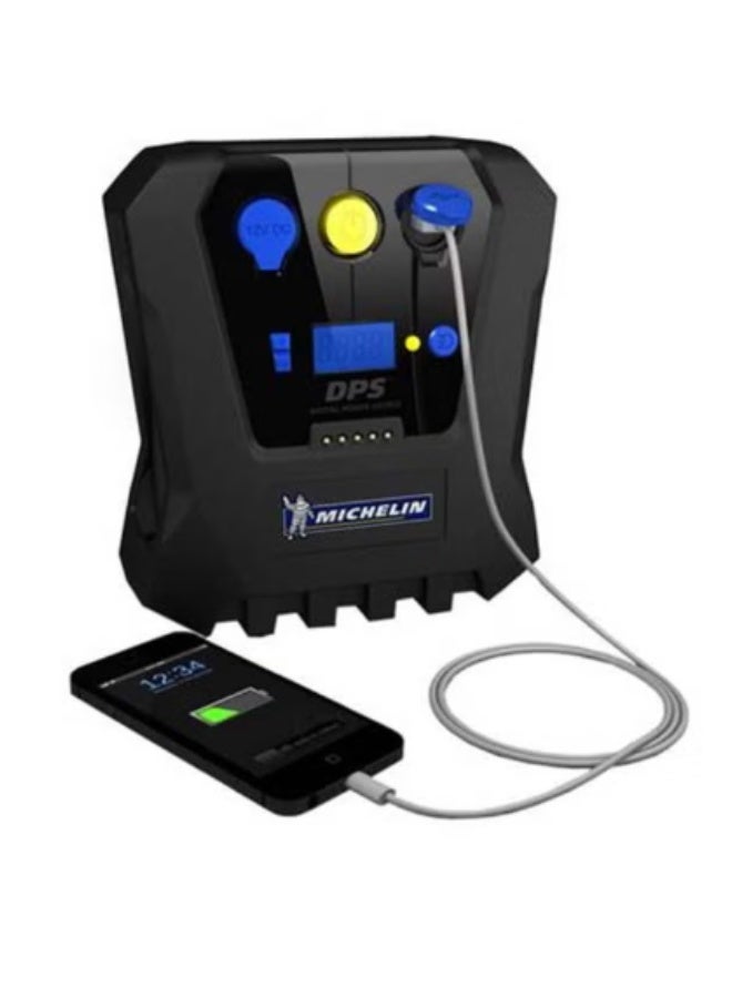 Michelin Programmable Air Compressor 12V - Tyre Inflator for SUV and 4x4 cars with Fast Flow, Emergency Power bank and Torch LED - Image 2