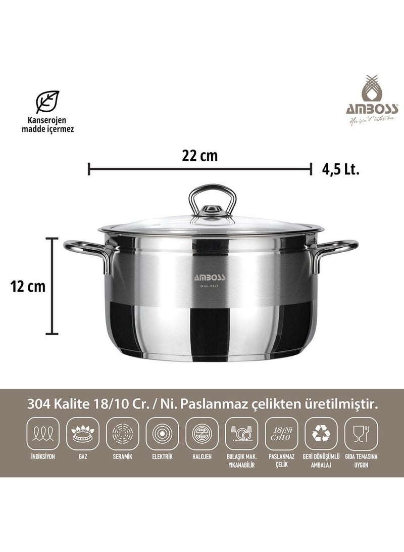 AMBOSS 18/10 Stainless Steel Cooking Pot – Multi Sizes - Image 5