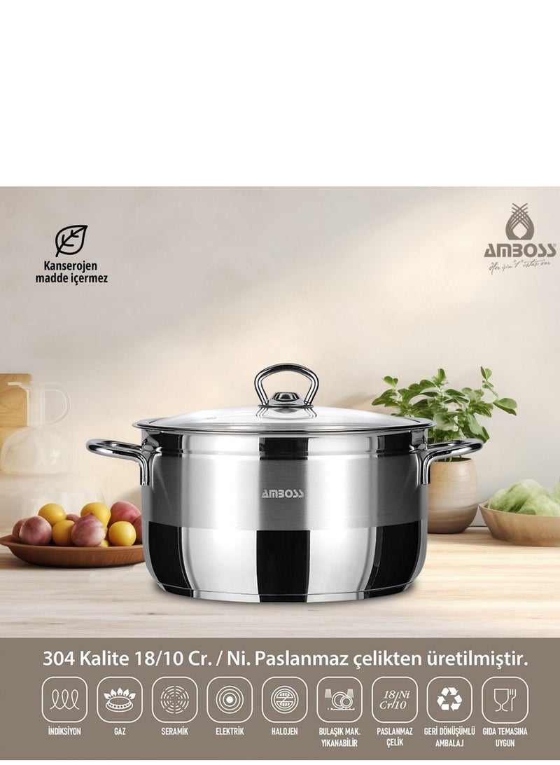 AMBOSS 18/10 Stainless Steel Cooking Pot – Multi Sizes - Image 1