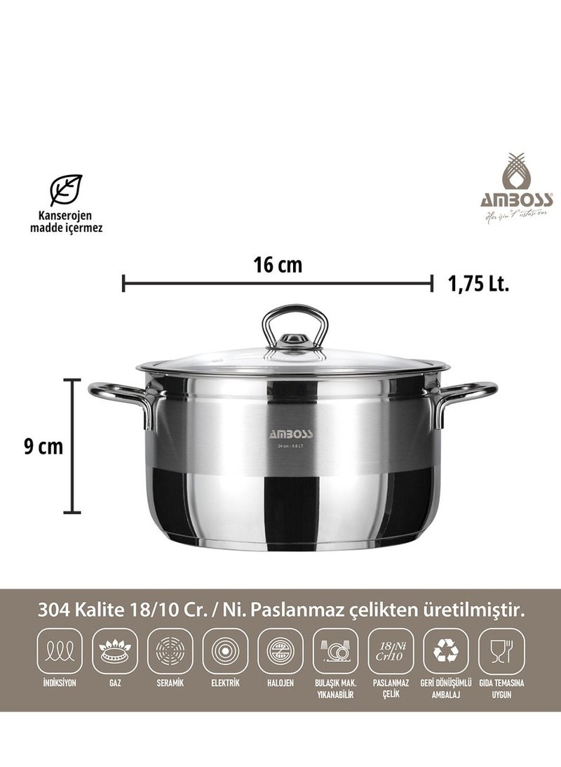 AMBOSS 18/10 Stainless Steel Cooking Pot – Multi Sizes - Image 3