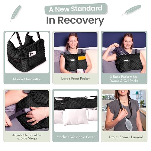 MOYOAMA Post Mastectomy Pillow – Hands-Free Protection with Secure Strap & Easy-Clean Washable Cover Breast Surgery Must Haves,Breast Reduction Recovery Supplies,Breast Augmentation - Image 3