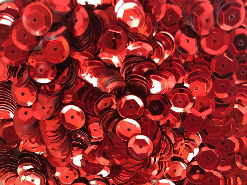 Golden Leaf Sequins 8mm 800/Pkg Red - Image 1