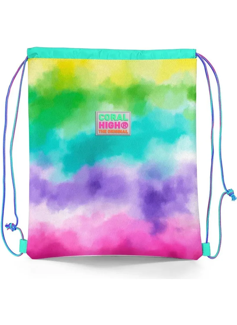 CORAL HIGH Kids Colorful Batik Patterned Drawstring Backpack 22439