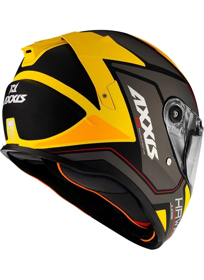 AXXIS - AXXIS Hawk Judge Motorcycle Helmet Matte Yellow S Yellow Matt S - Image 1