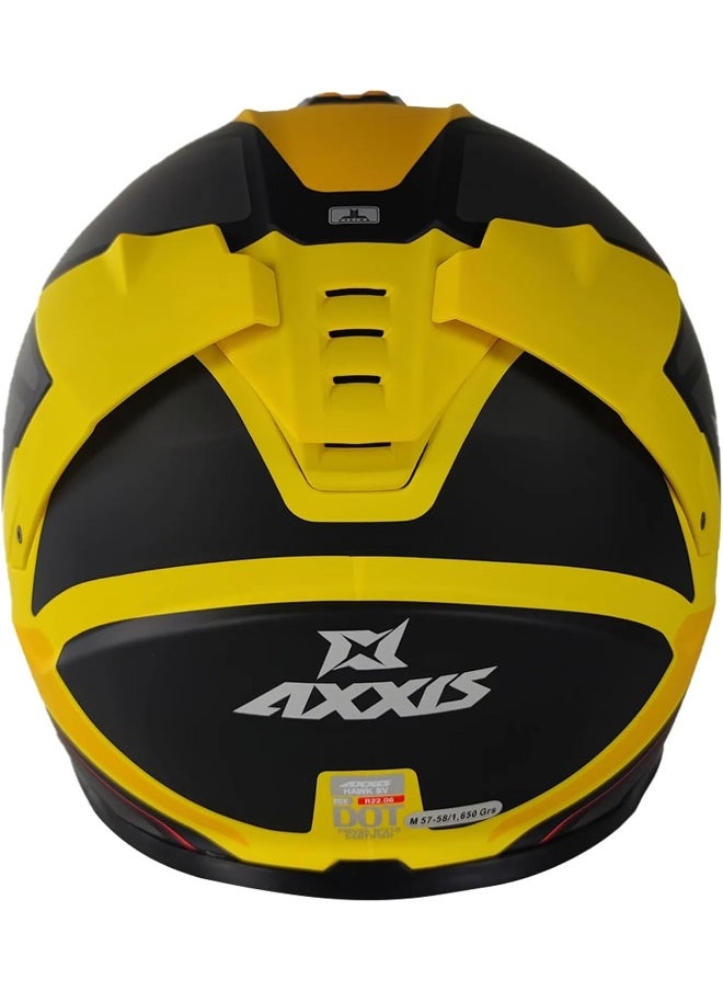AXXIS - AXXIS Hawk Judge Motorcycle Helmet Matte Yellow S Yellow Matt S - Image 1