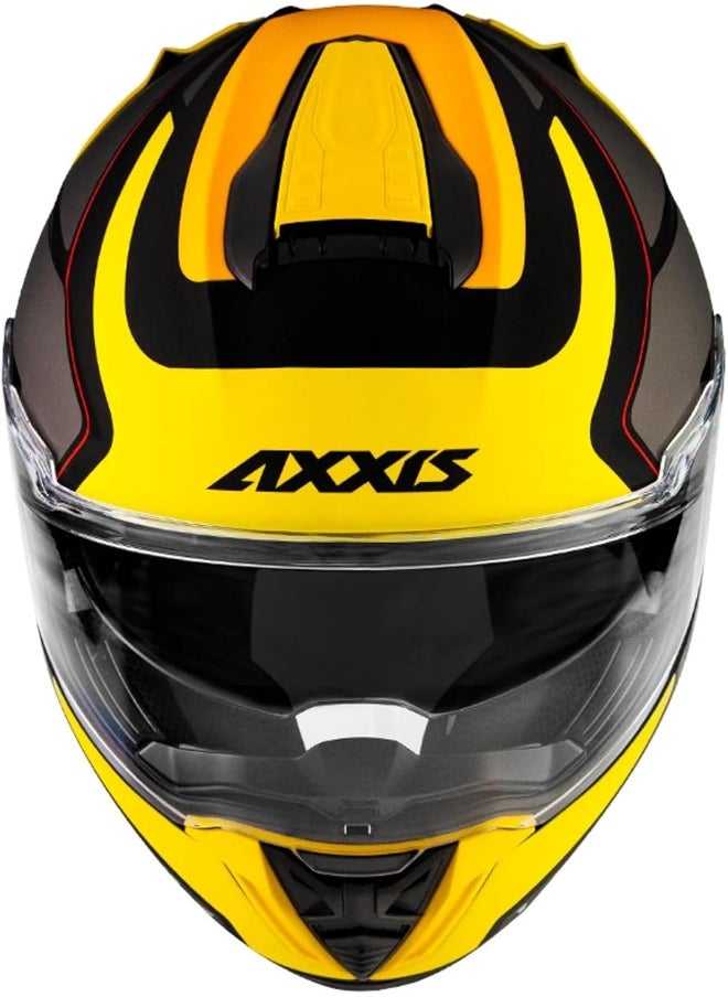 AXXIS - AXXIS Hawk Judge Motorcycle Helmet Matte Yellow S Yellow Matt S - Image 1