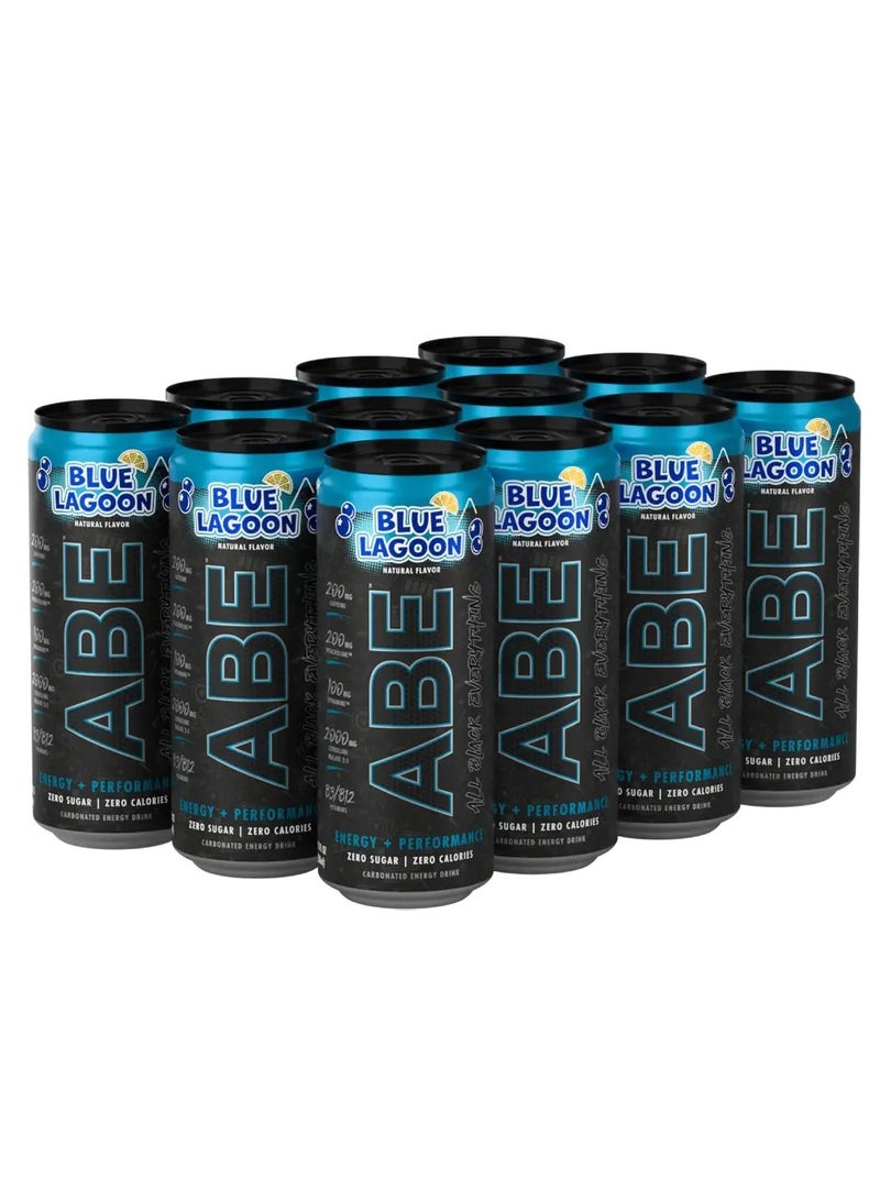 أبلايد نيوتريشن اي بي ايه, مشروب طاقة غازي ماقبل التمرين - بلو لاجون - (12 عبوة) - Image 2