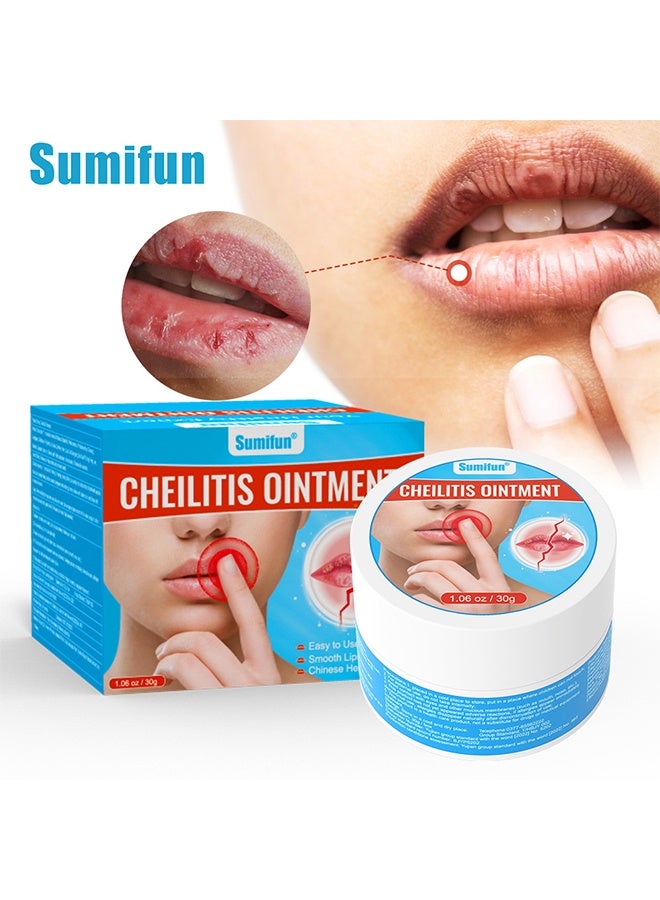 سوميفون مرهم التهاب الشفة ، مرطب شفاهي للشفاه شديدة التشقق ، مكونات طبيعية للتبريد الفوري وتخفيف الآلام ، إزالة الجلد الميت / تلاشي خطوط الشفاه / تحسين لون الشفاه 30 جم - Image 1
