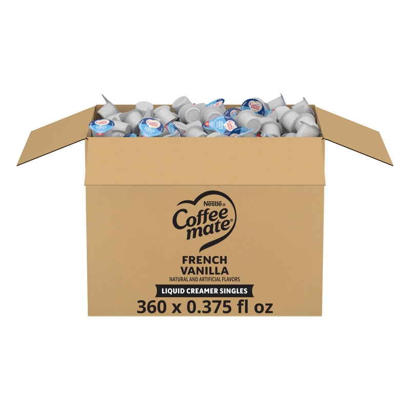 Coffee Mate Nestle Coffee mate Coffee Creamer French Vanilla Liquid Creamer Singles Non Dairy No Refrigeration 0375 fl oz Tubs Pack of 360 - Image 3