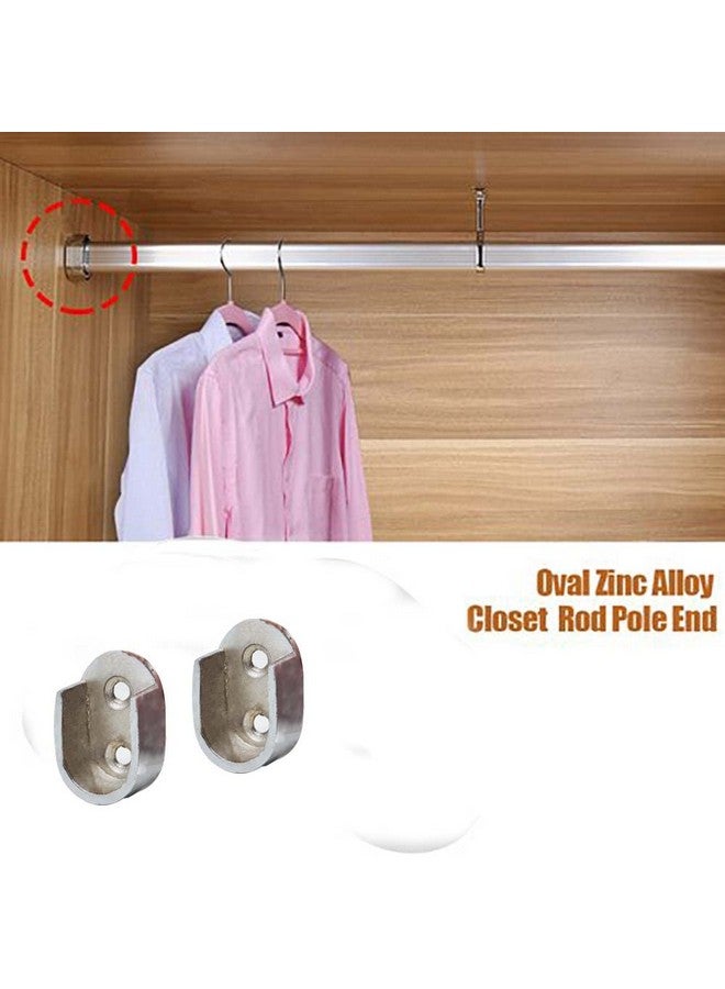 VOLO Stainless Steel Oval Closet Hanger Rod for Hanging Clothes in Wardrobe With End Supports (3 Ft.), 3 Centimeters, Silver - Image 2