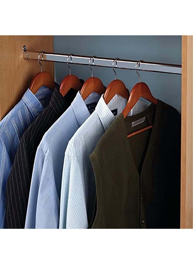 VOLO Stainless Steel Oval Closet Hanger Rod for Hanging Clothes in Wardrobe With End Supports (3 Ft.), 3 Centimeters, Silver - Image 5