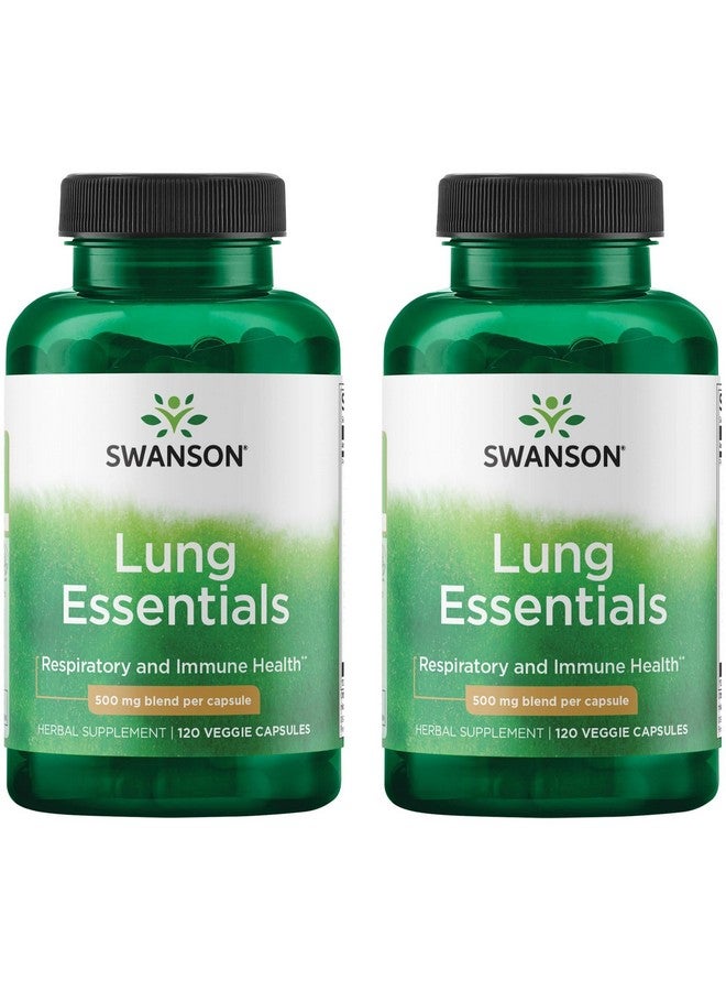 Swanson Lung Essentials 500 mg 120 Veg Caps (2 Pack)