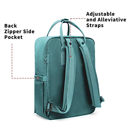 KALIDI Casual Laptop Backpack 15 Inches Classic Camping Rucksack Travel Outdoor Square Daypack College Hiking Gym Bag, Frost Green - Image 5
