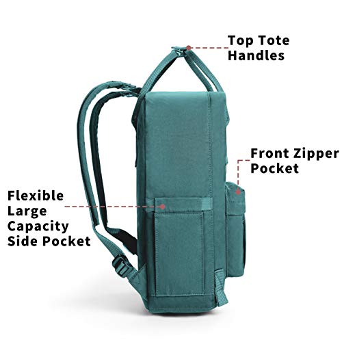 KALIDI Casual Laptop Backpack 15 Inches Classic Camping Rucksack Travel Outdoor Square Daypack College Hiking Gym Bag, Frost Green - Image 4