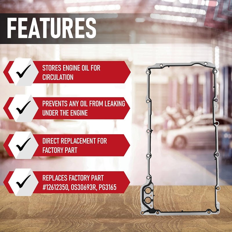 AA Ignition Replacement Oil Pan Gasket Set for Buick, Cadillac, Chevrolet, GMC, Hummer, Isuzu & Pontiac Vehicles - Image 2