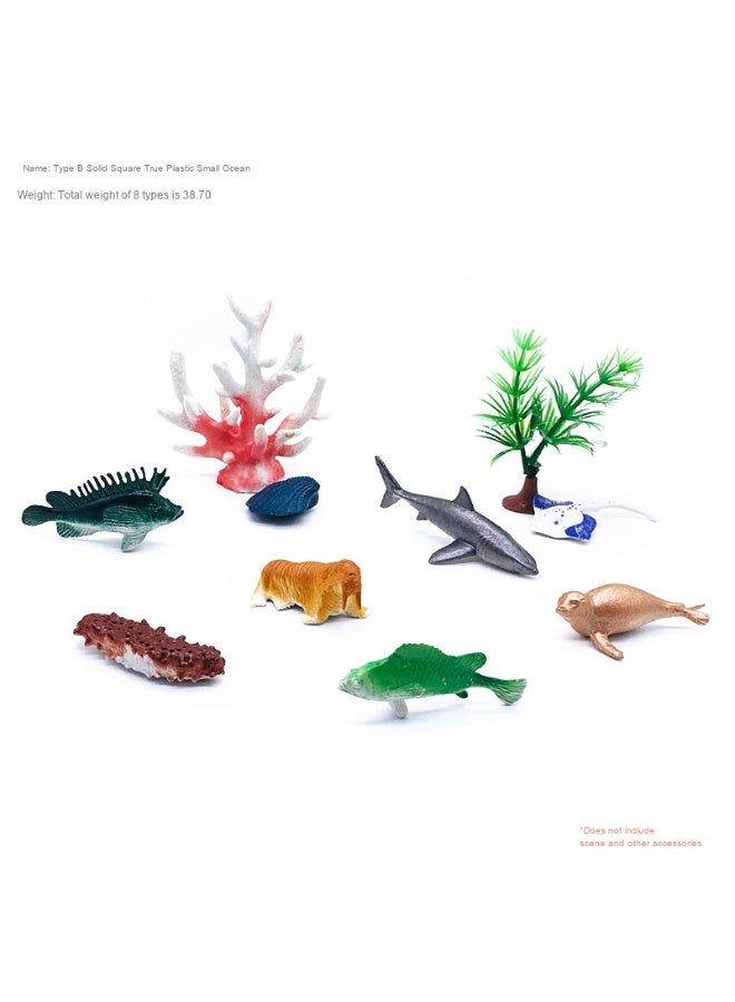 NIBEMINENT Mini Ocean Creature Model Toys - 56 Assorted Solid Mini Animals