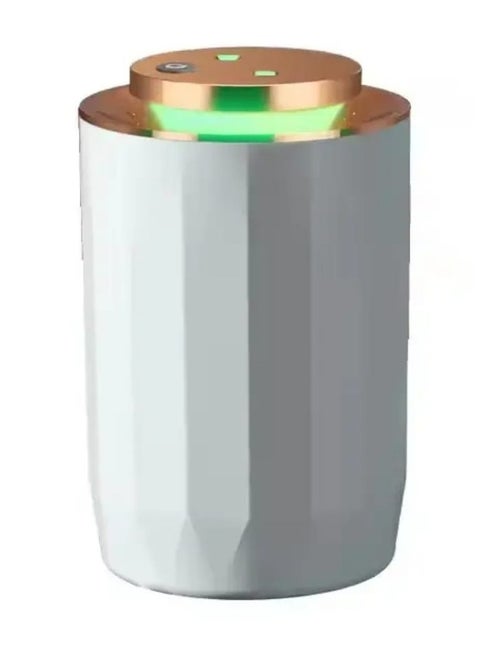 مرطب هواء صغير 2200 مل مع موزع مزدوج للزيوت العطرية، مرطب هواء ناعم للزيوت العطرية بمنفذ USB للسيارة والمكتب وغرفة النوم (رمادي)